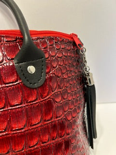Handbag, Red Scales Lola handbag