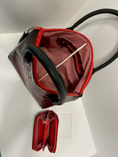 Handbag, Red Scales Lola handbag