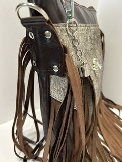 Cross Body Brown fringed  bag