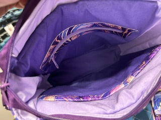 Shoulder Bag, Purple Passion  vinyl and waterproof canvas shoulder Bag