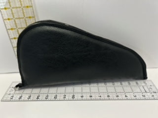 Pistol Case ,Black faux leather zippered