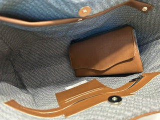 Tote Bag, Large Brown Faux Leather